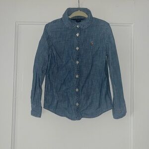 Polo Ralph Lauren Girls Denim Button Down Shirt - Size 6